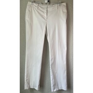 Ann Taylor Factory White Curvy Fit Lined Pants Trousers Size 12